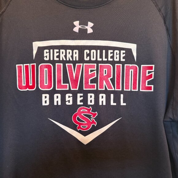 Under Armour Sierra College Wolverine Baseball Shirt Size X-Large - Picture 2 of 5